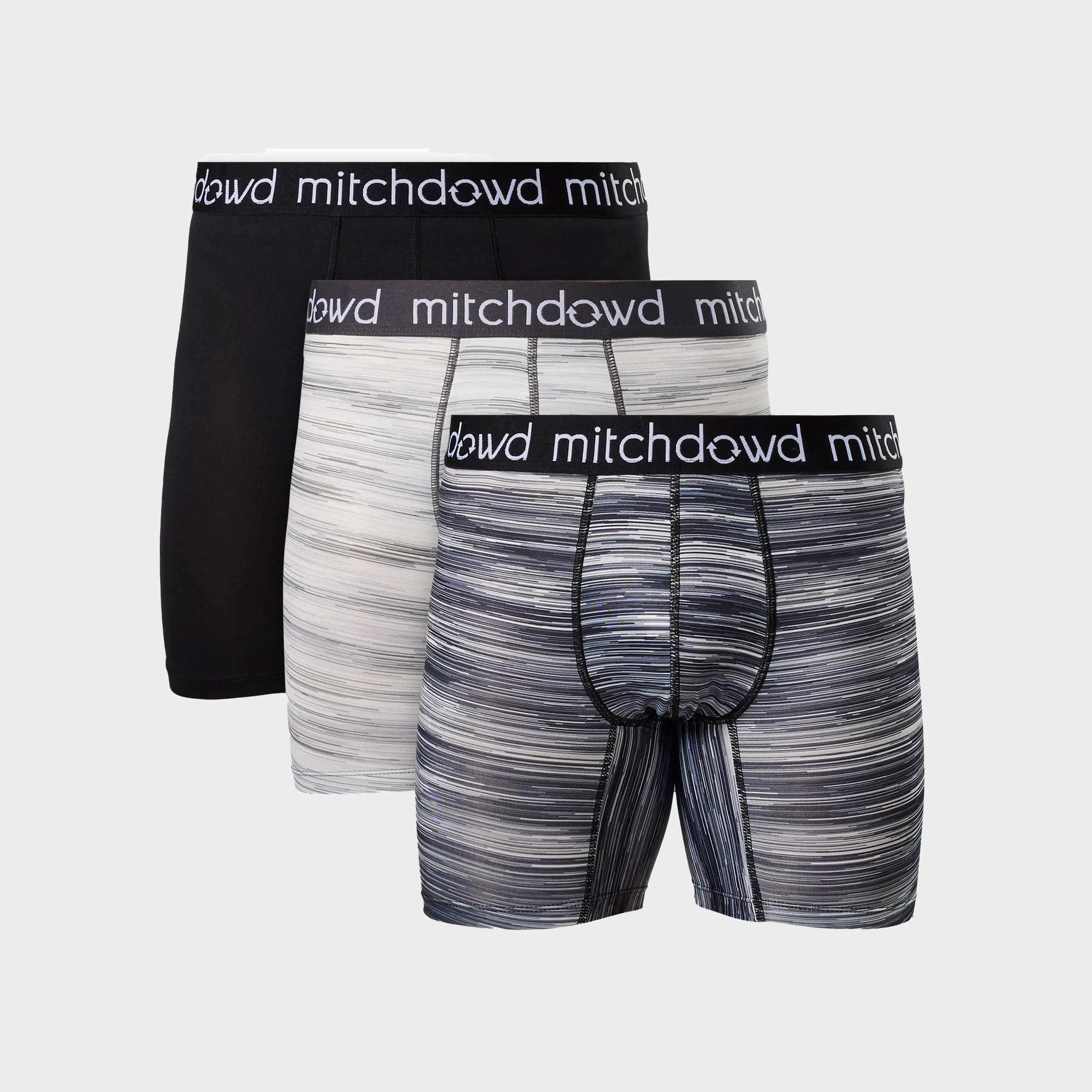 Men's Eco Micro Recycled Repreve® Comfort Trunk 3 Pack - Black & White