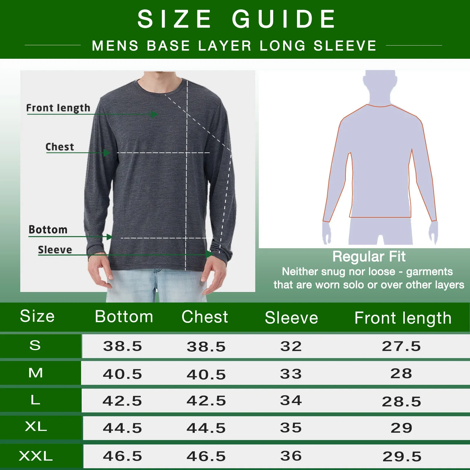 Men's Merino 170g Classic All-Season Base Layer Crew Dark Gray