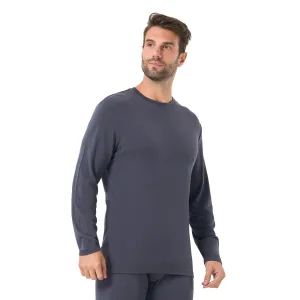 Men's Merino 250g Long Sleeve Crewe Thermal Top Dark Grey