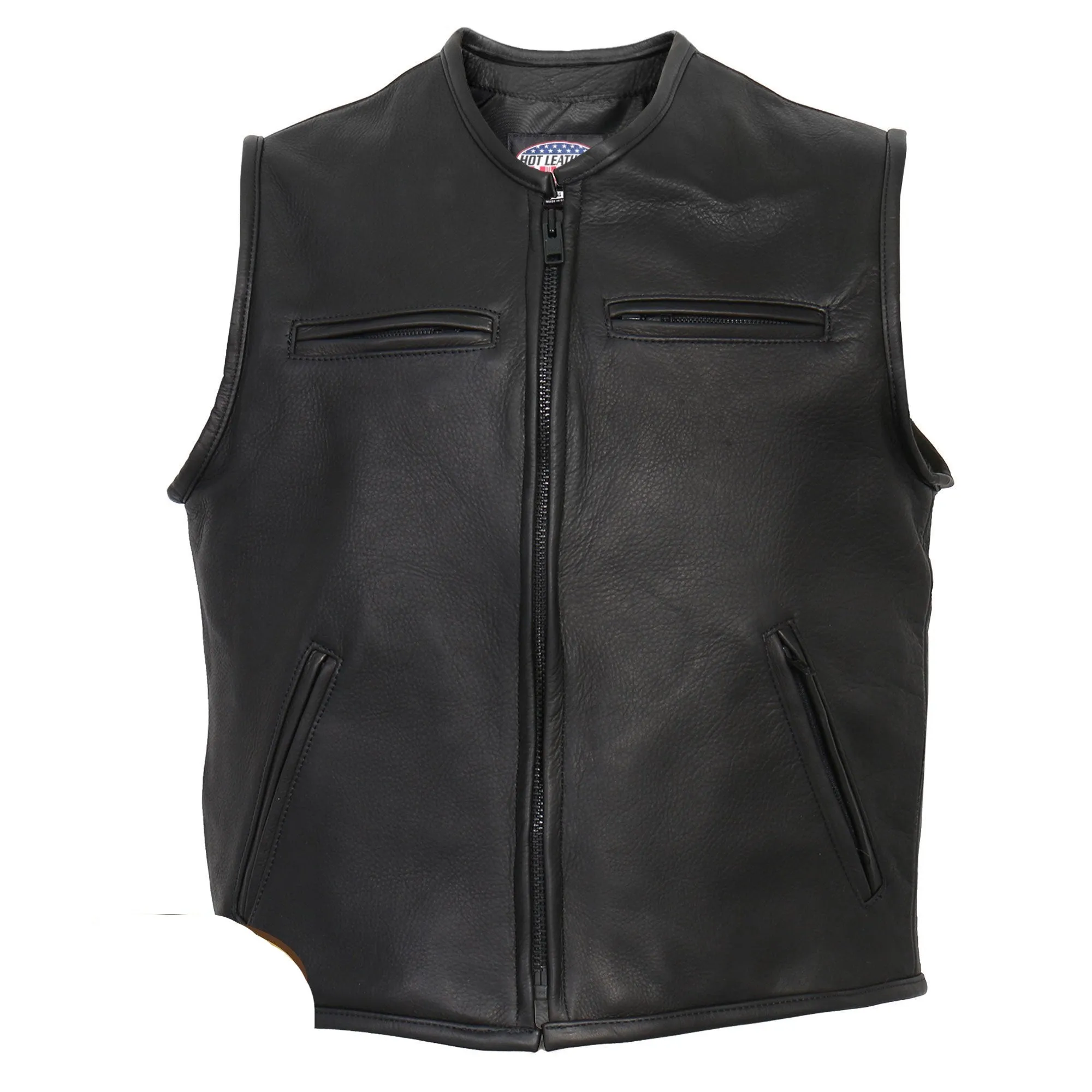 Men's USA Made Premium Leather Vest, VSM5001-HL