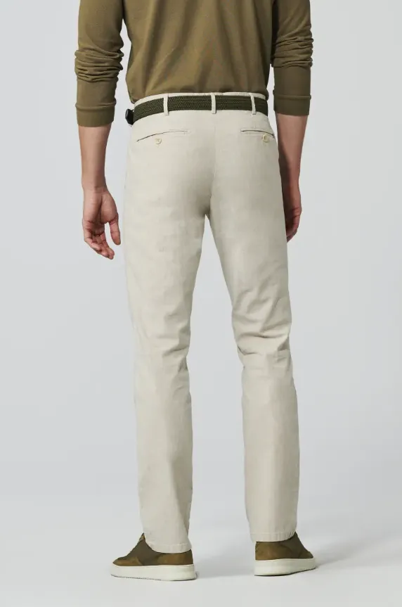 Meyer - Bonn Trousers, Half Linen, Beige