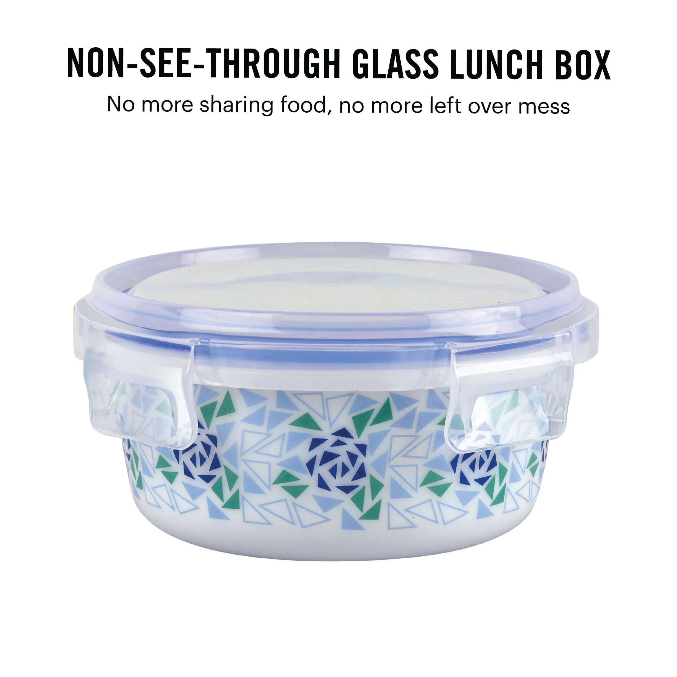 Mosaic Rose Opalware Lunch Box with Jacket