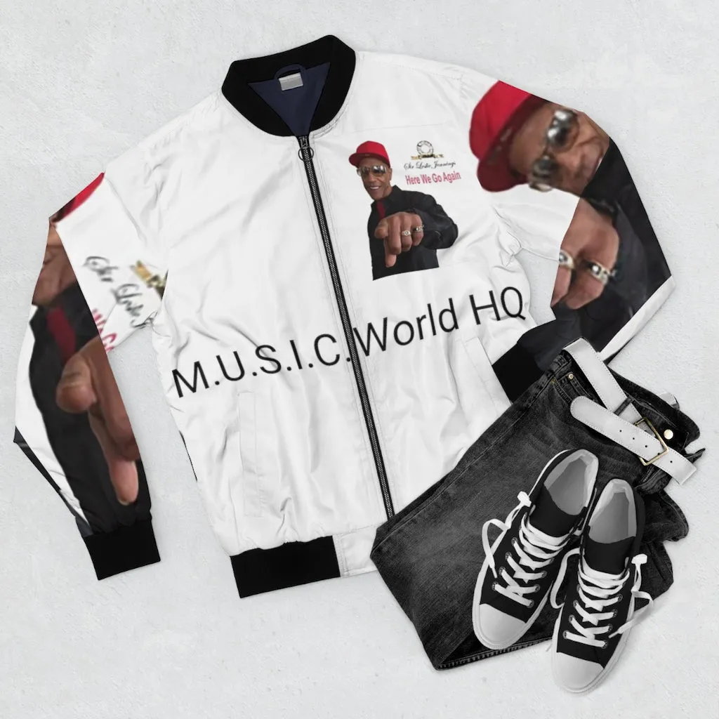 M.U.S.I.C. World HQ  Album Cover Series Men's AOP Bomber Jacket