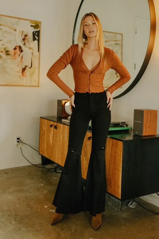 Naomi 70's High Waisted Flare