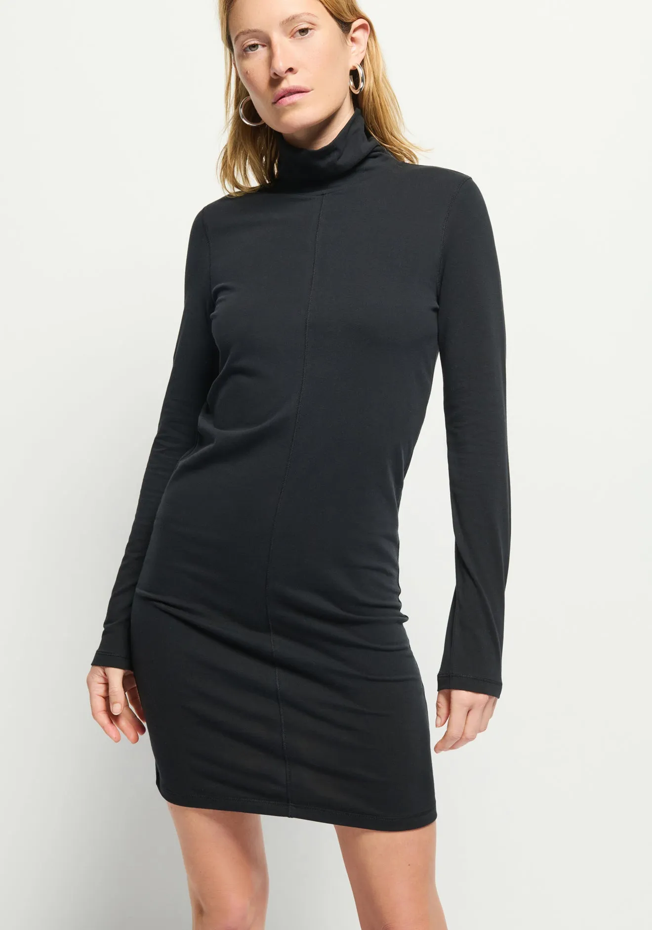 Nation LTD - Astrid Turtleneck Dress in Jet Black