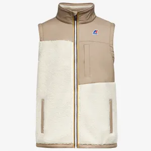 Neize Orsetto - Unisex Sherpa Lined Vest in Ecru - Beige Taupe