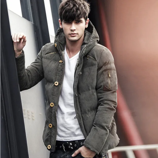 New Men Winter Jacket Coat Fashion Quality Cotton Padded Windproof Thick Warm Soft Brand Clothing Hooded Male Down Parkas