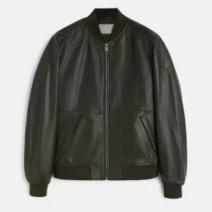 New Mens A1 Classic Bomber Leather Jacket