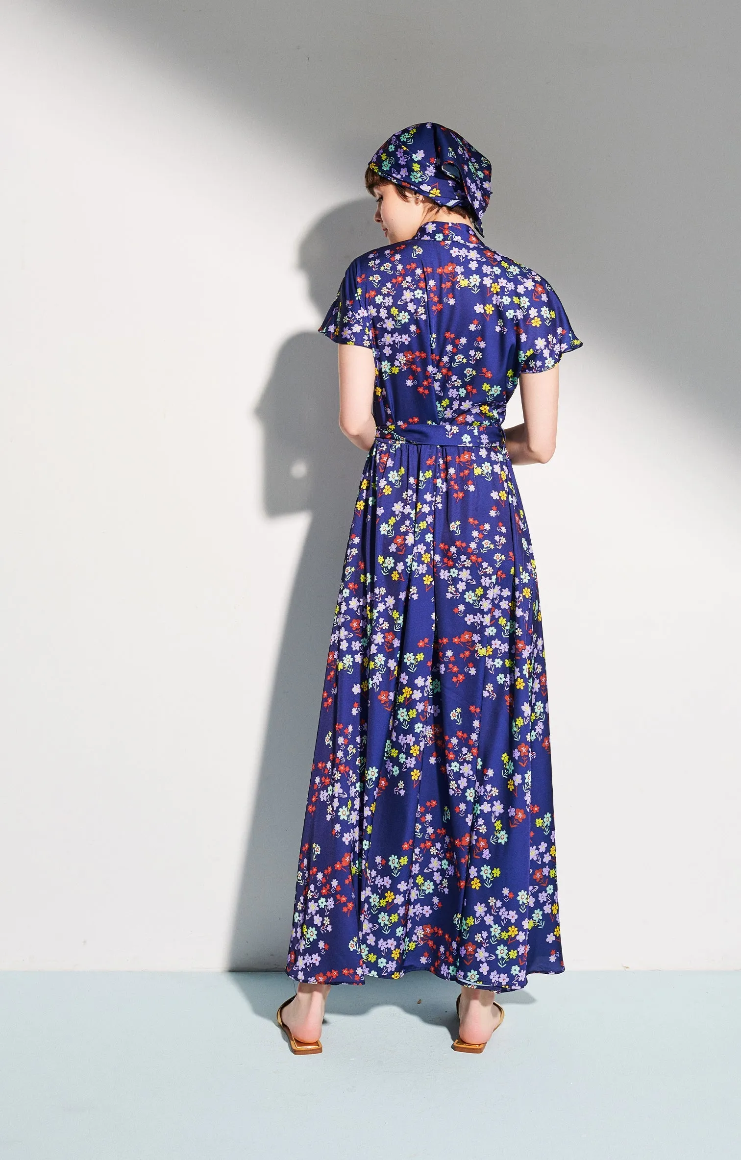 Neysa Full Length Kimono Dress Meadow