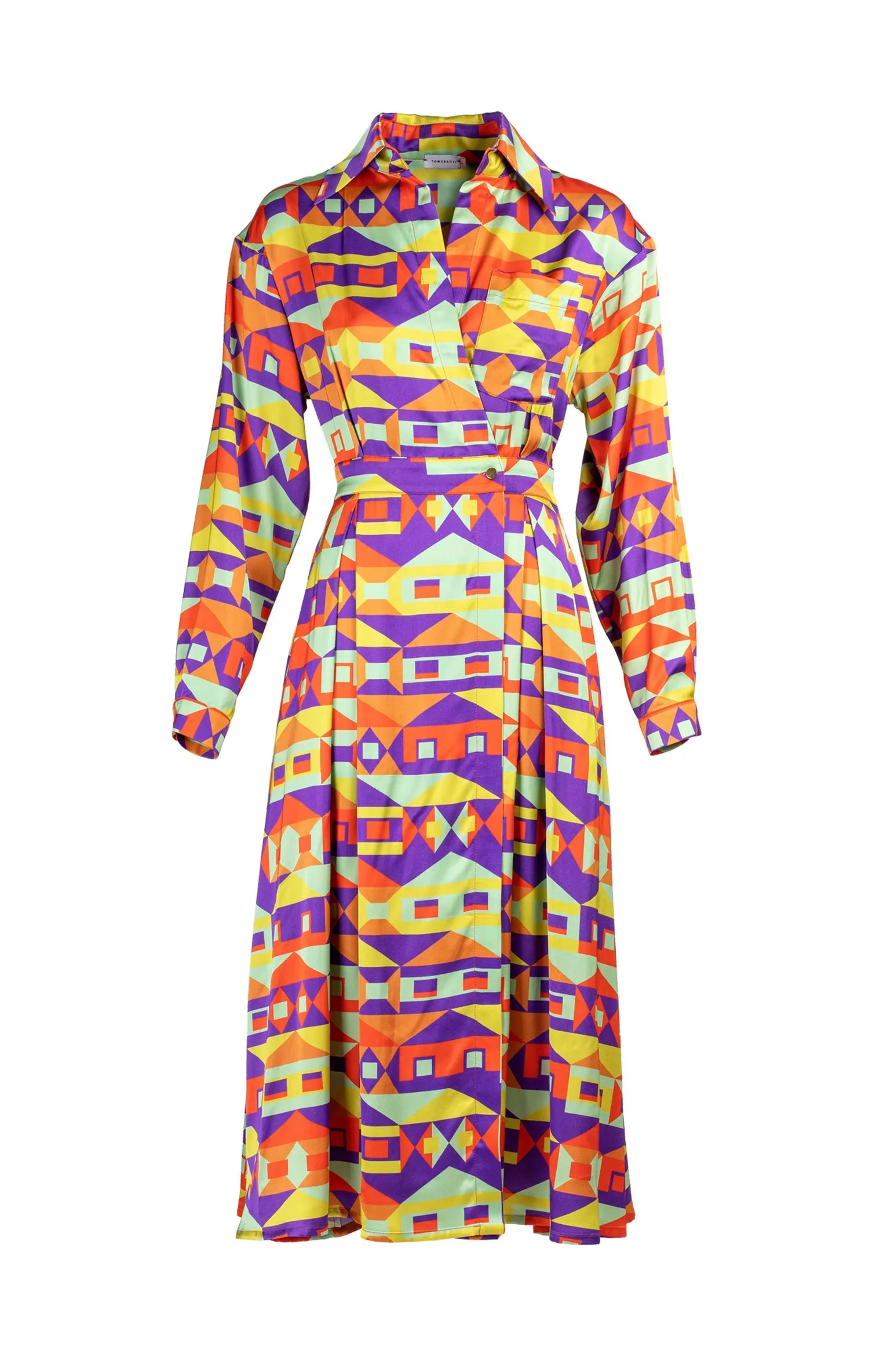 Niko Overlap Midi Dress Houses