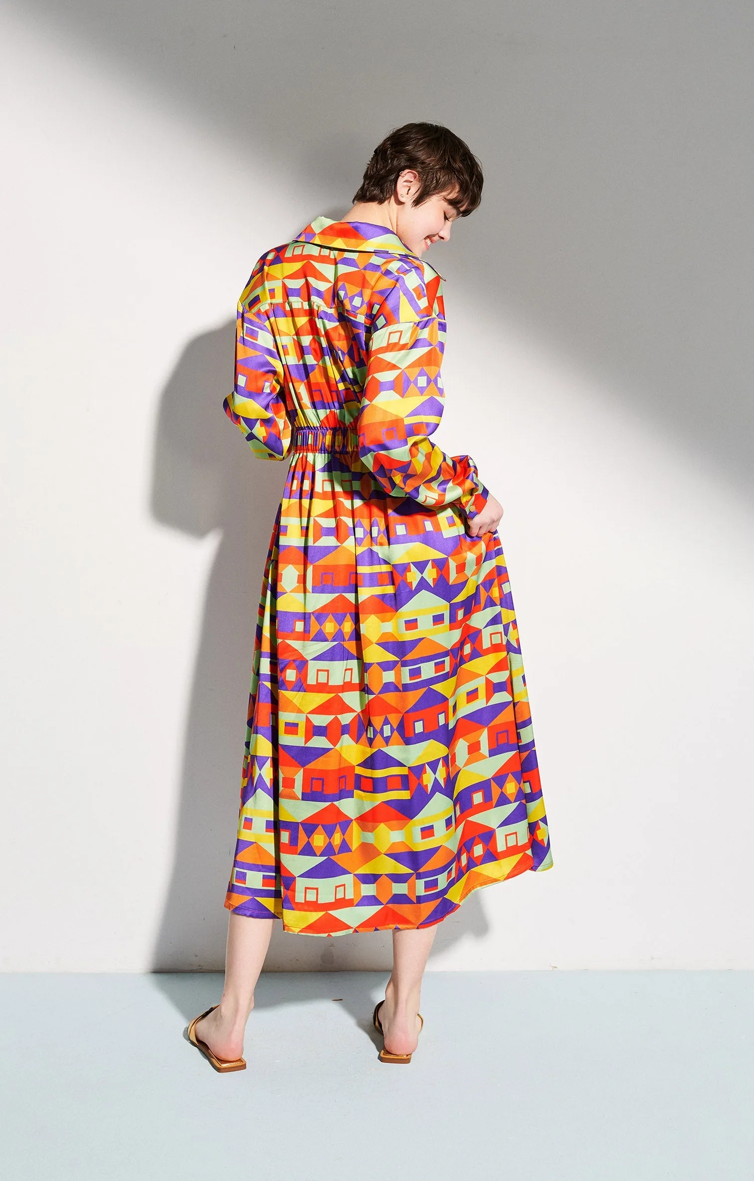 Niko Overlap Midi Dress Houses