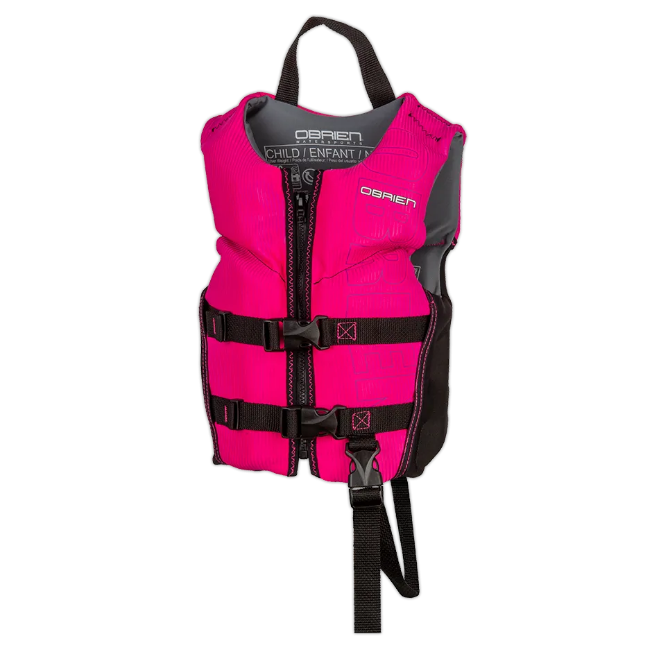 OBrien Child Flex V-Back Life Jacket- Pink (33-55 lbs)