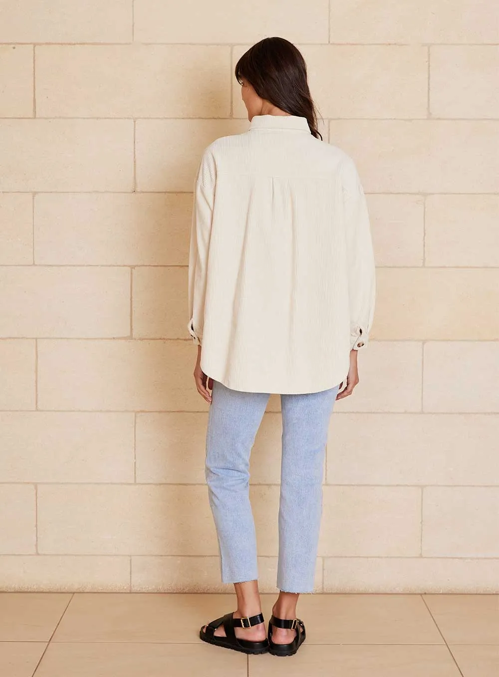 Olivia Shirt Jacket-CREAM