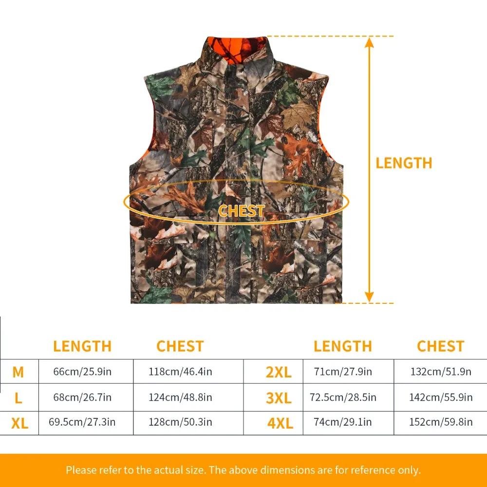 Orange Hunting Vest Men's Sleeveless Jacket Camouflage Field Breathable