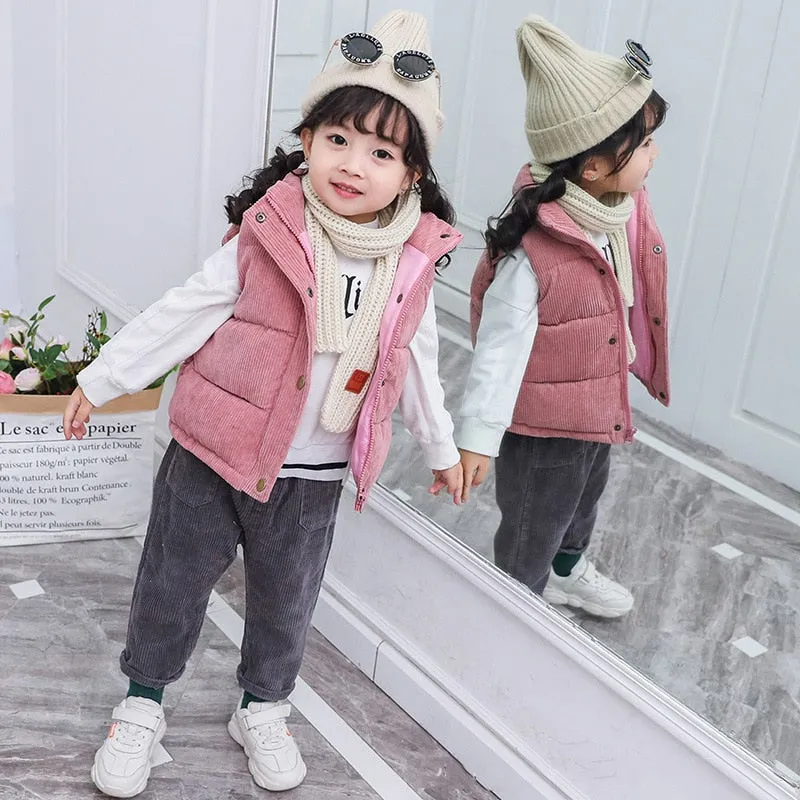 Otis - Kids Corduroy Vest Jacket, Pink