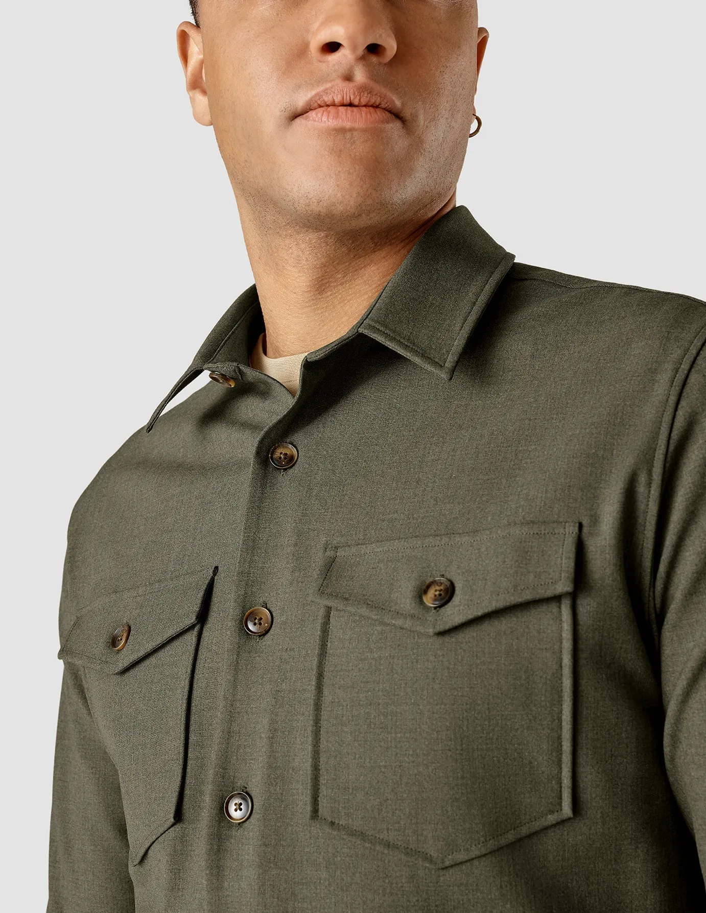 Overshirt Remote Green Melange