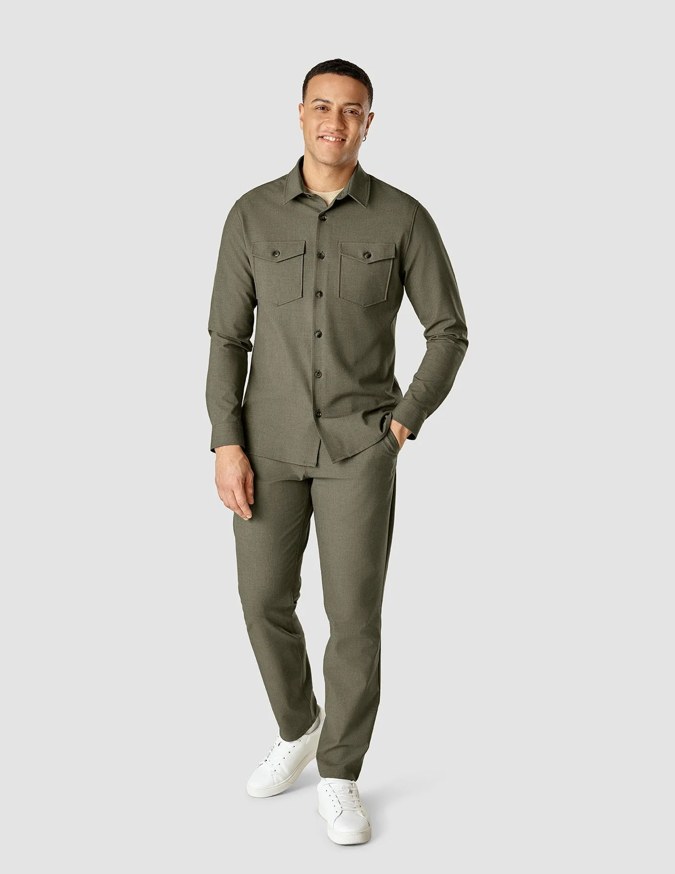 Overshirt Remote Green Melange