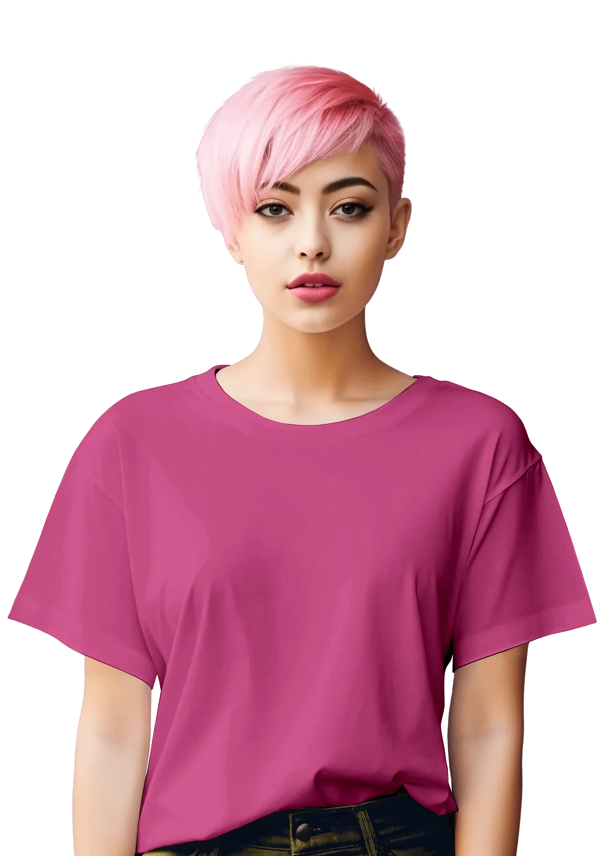 Perfect TShirt Co Womens Original Boyfriend T-Shirt - Charity Pink