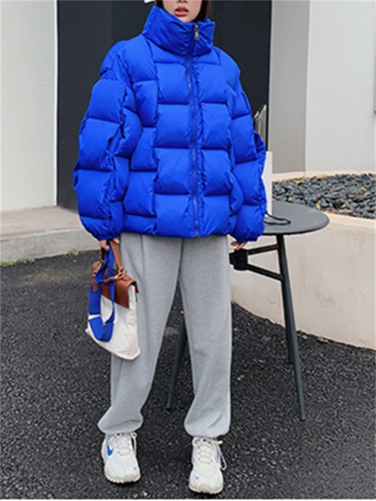 Piumino oversize quadroni super puffy