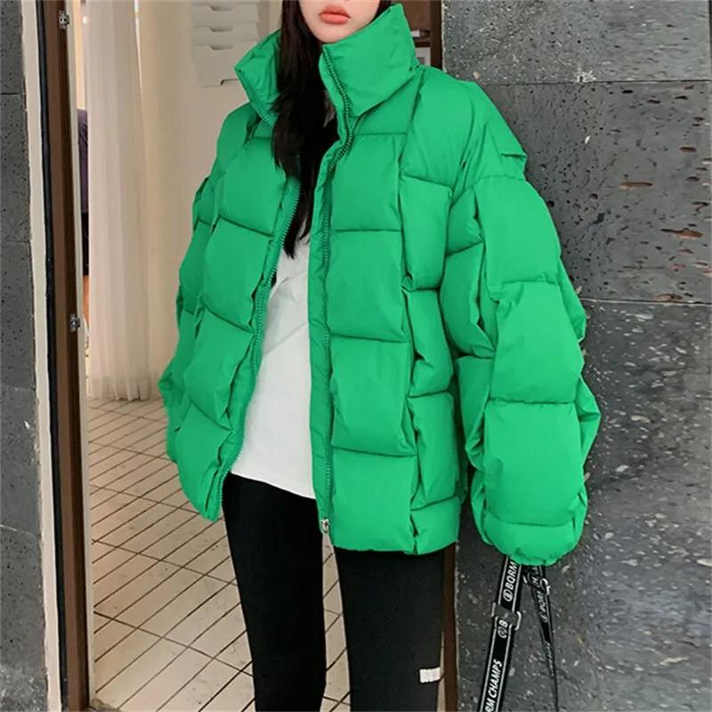 Piumino oversize quadroni super puffy