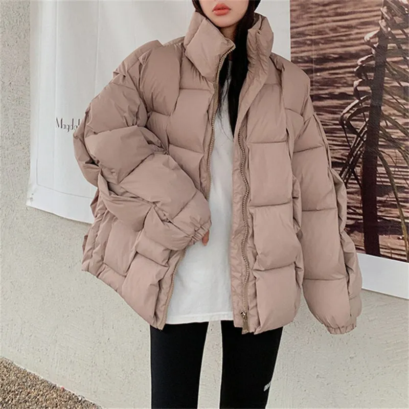 Piumino oversize quadroni super puffy