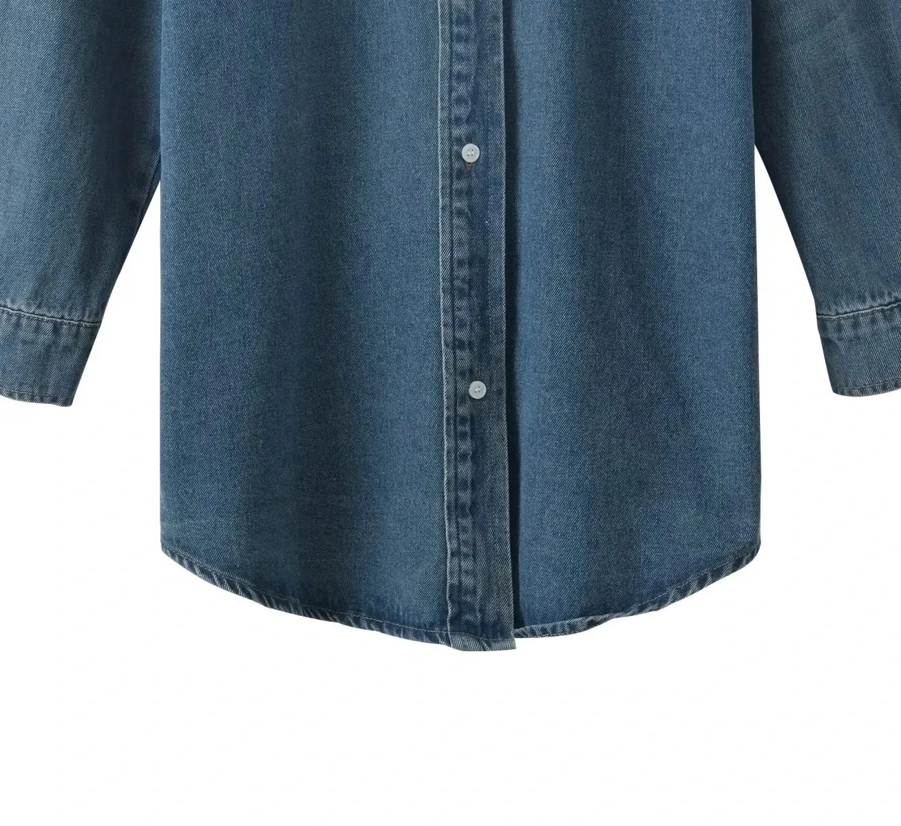 Pre Order:  Blue Denim Single-Breasted Long Sleeve Jacket