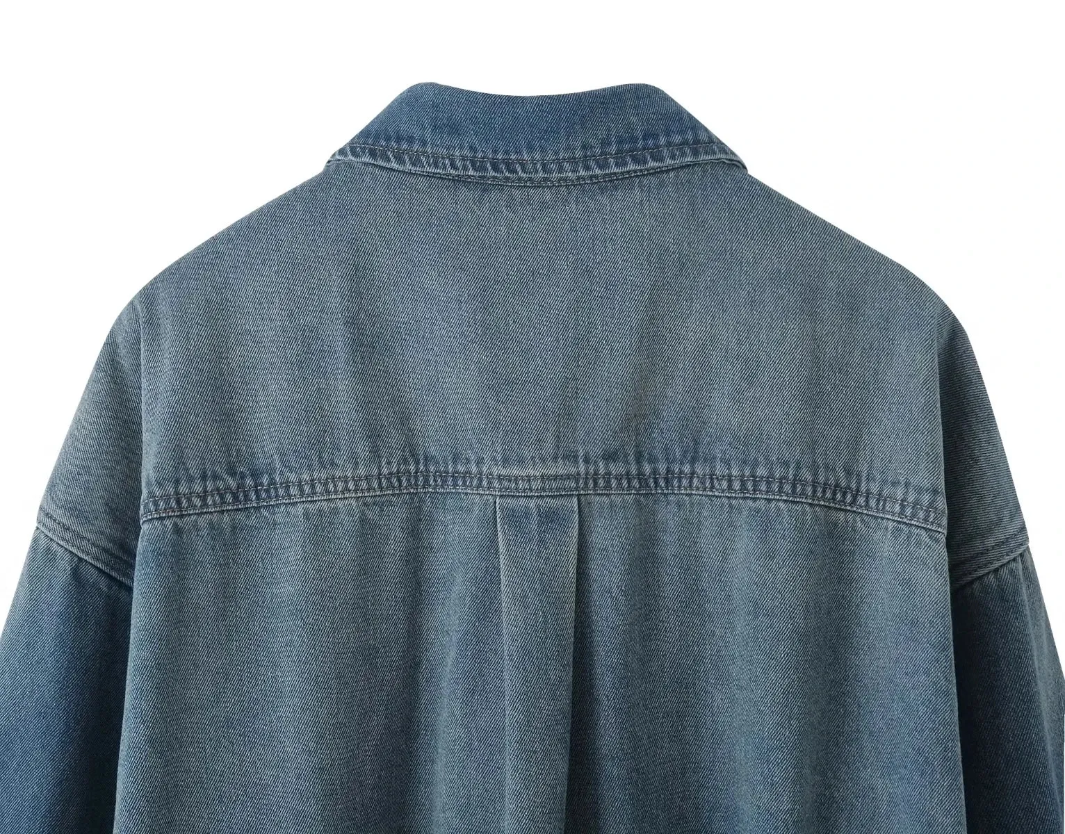 Pre Order:  Blue Denim Single-Breasted Long Sleeve Jacket