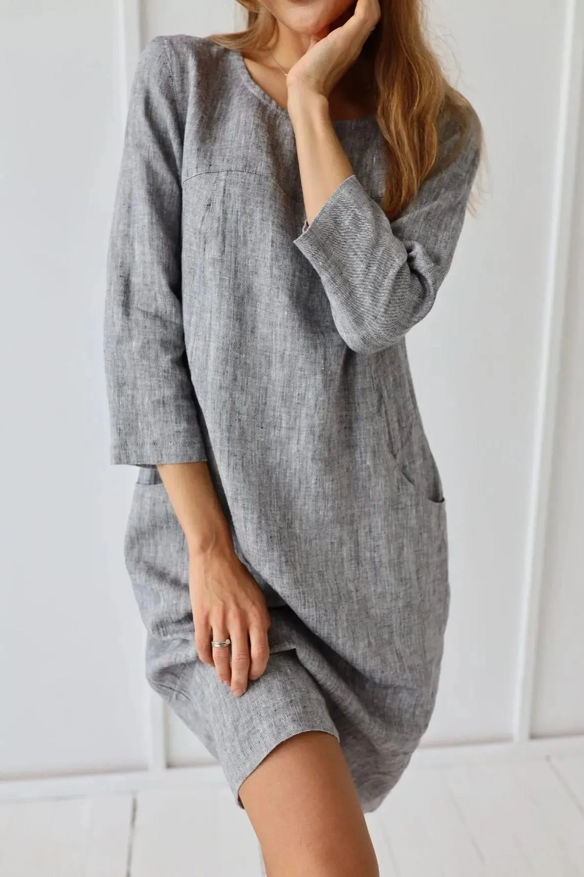 PRE-ORDER Loose Linen Dress by Odalux