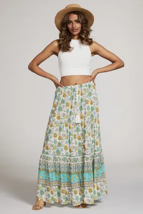 Printed maxi skirt