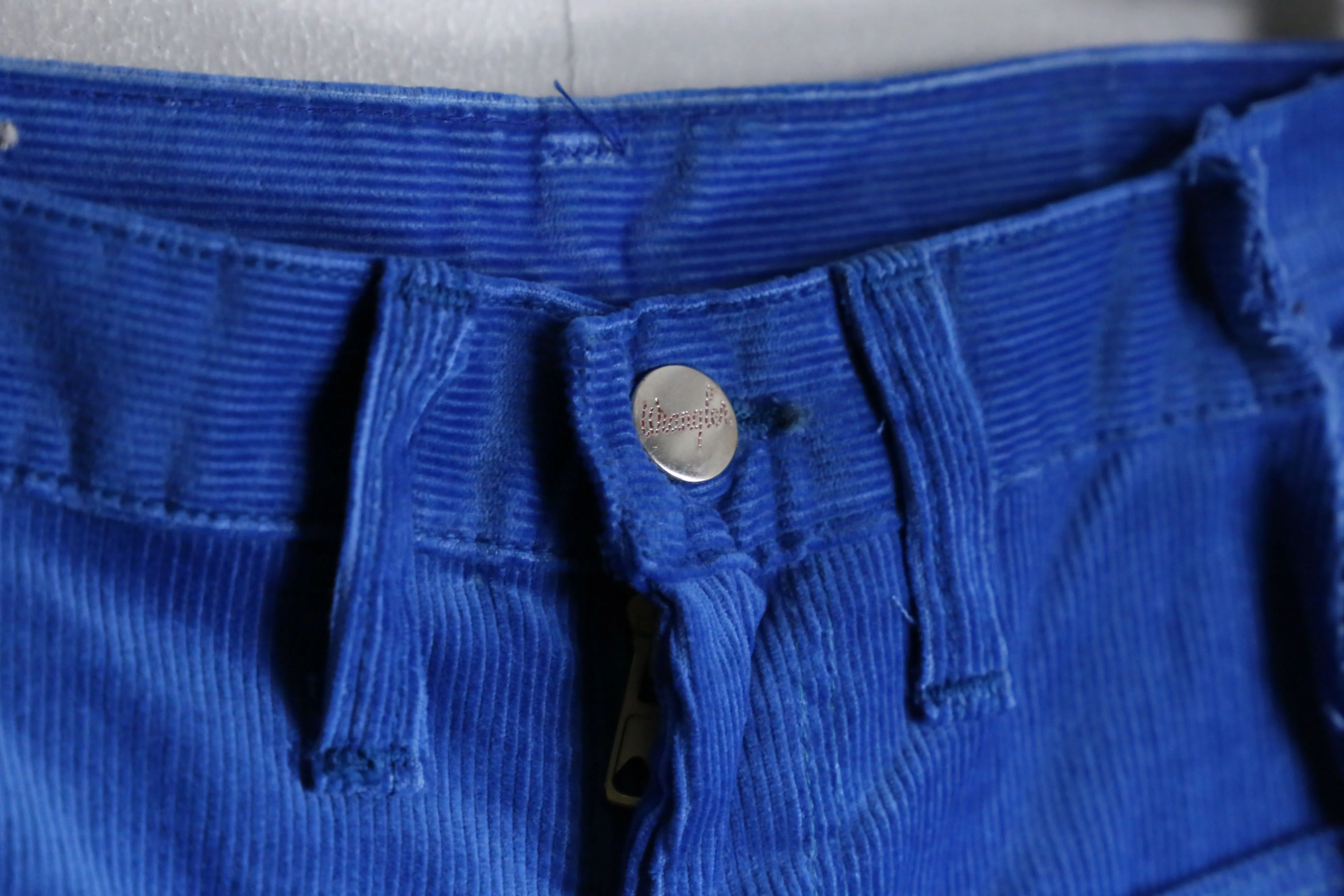 "Re:make" blue color corduroy buggy flare pants