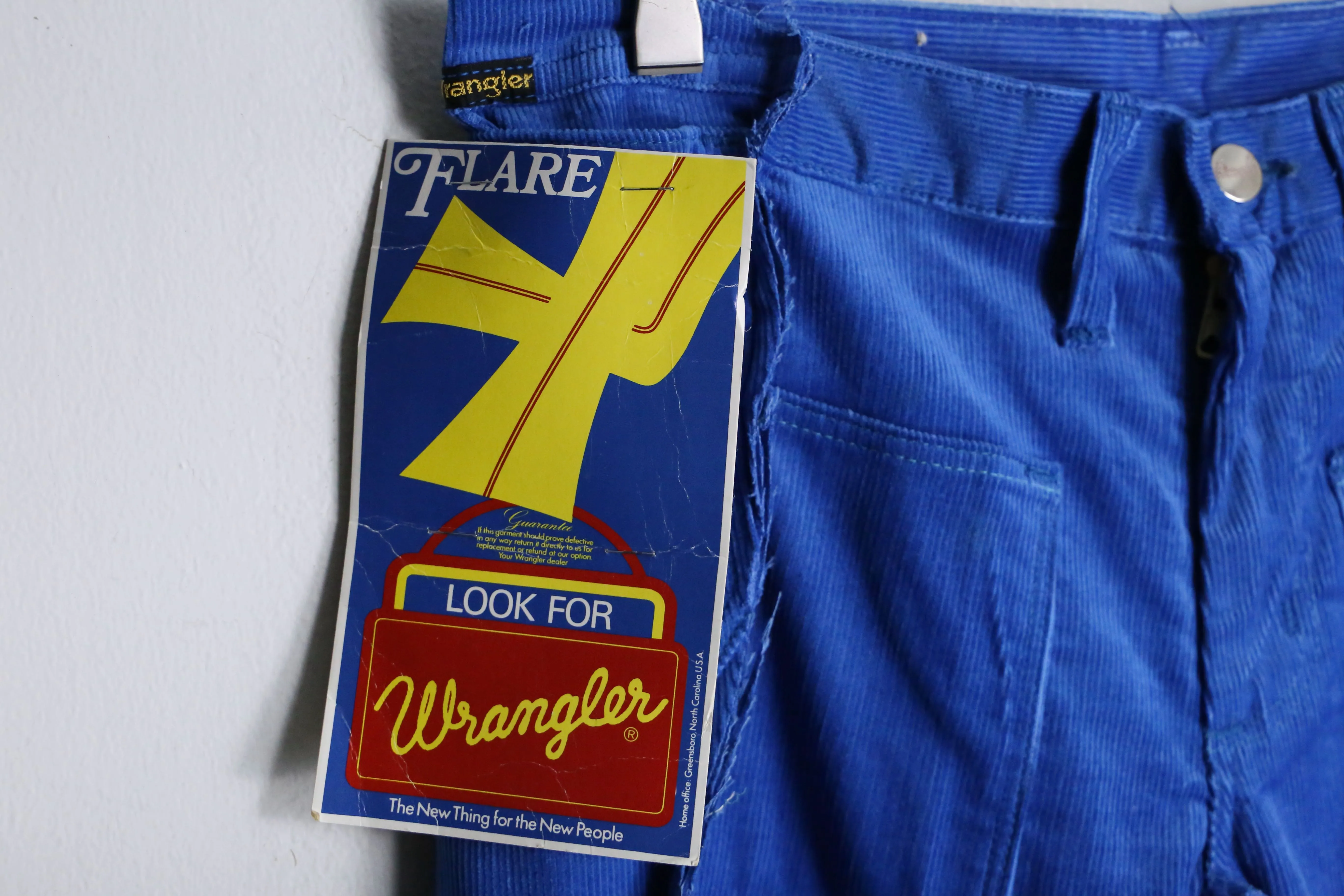 "Re:make" blue color corduroy buggy flare pants