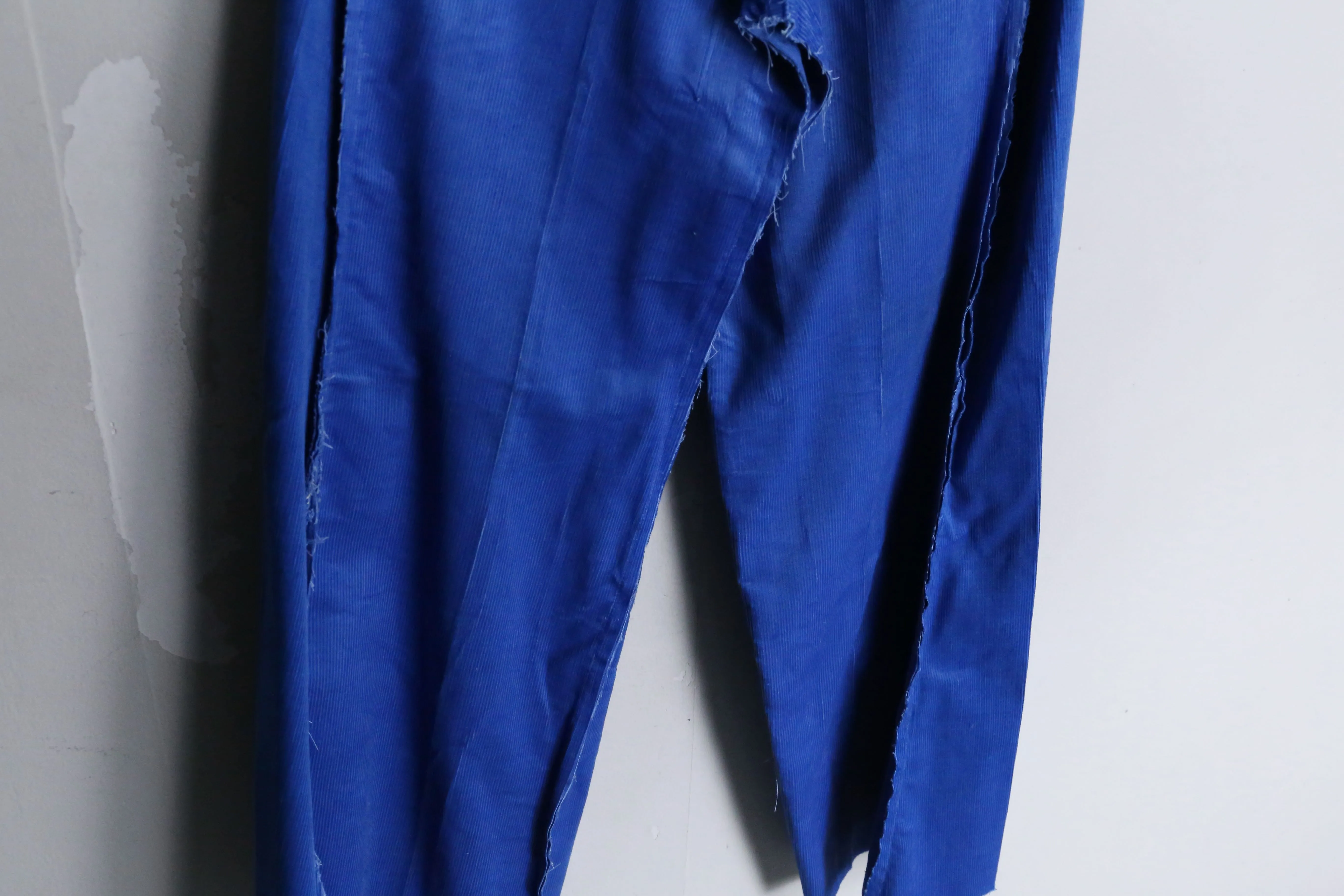 "Re:make" blue color corduroy buggy flare pants