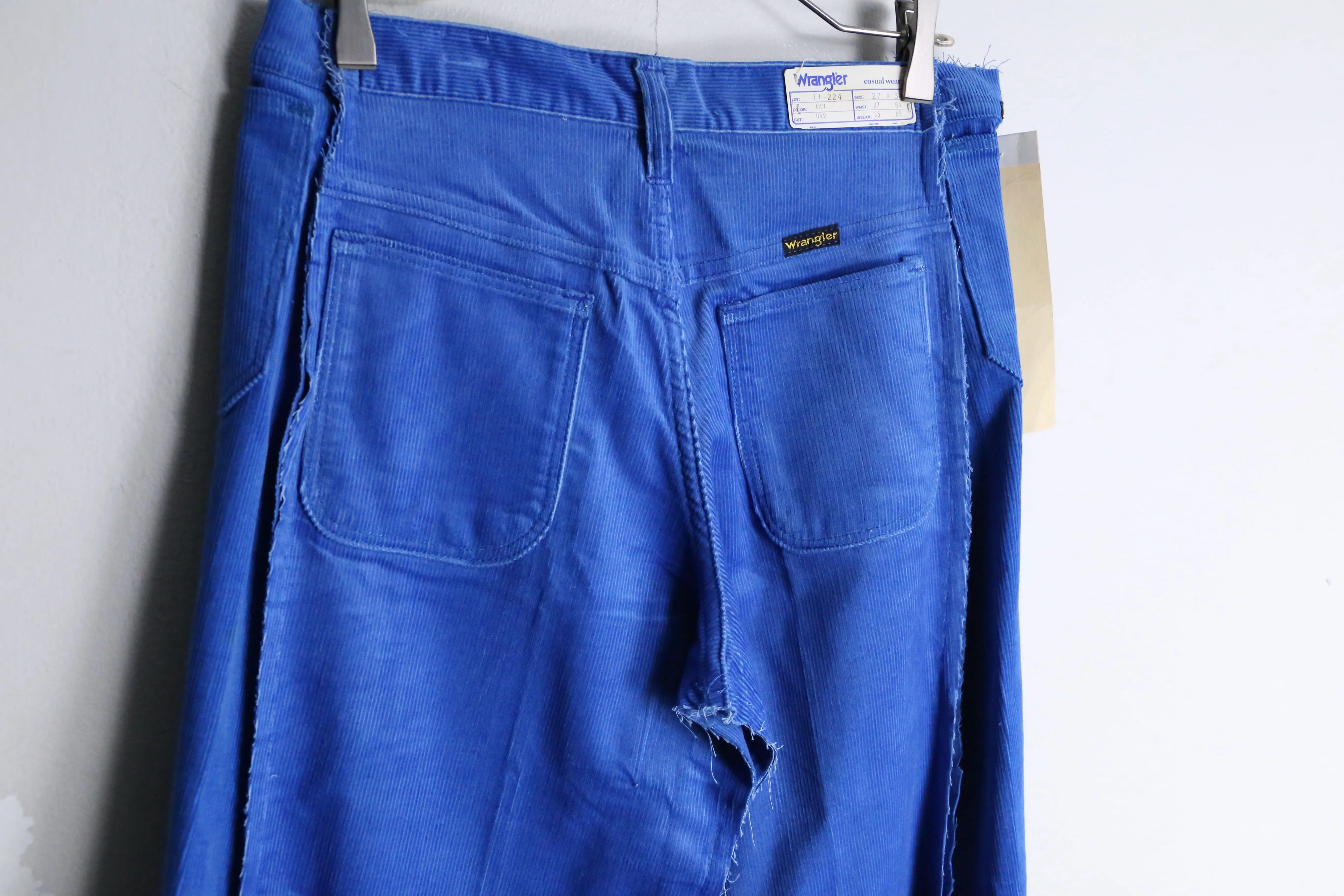 "Re:make" blue color corduroy buggy flare pants