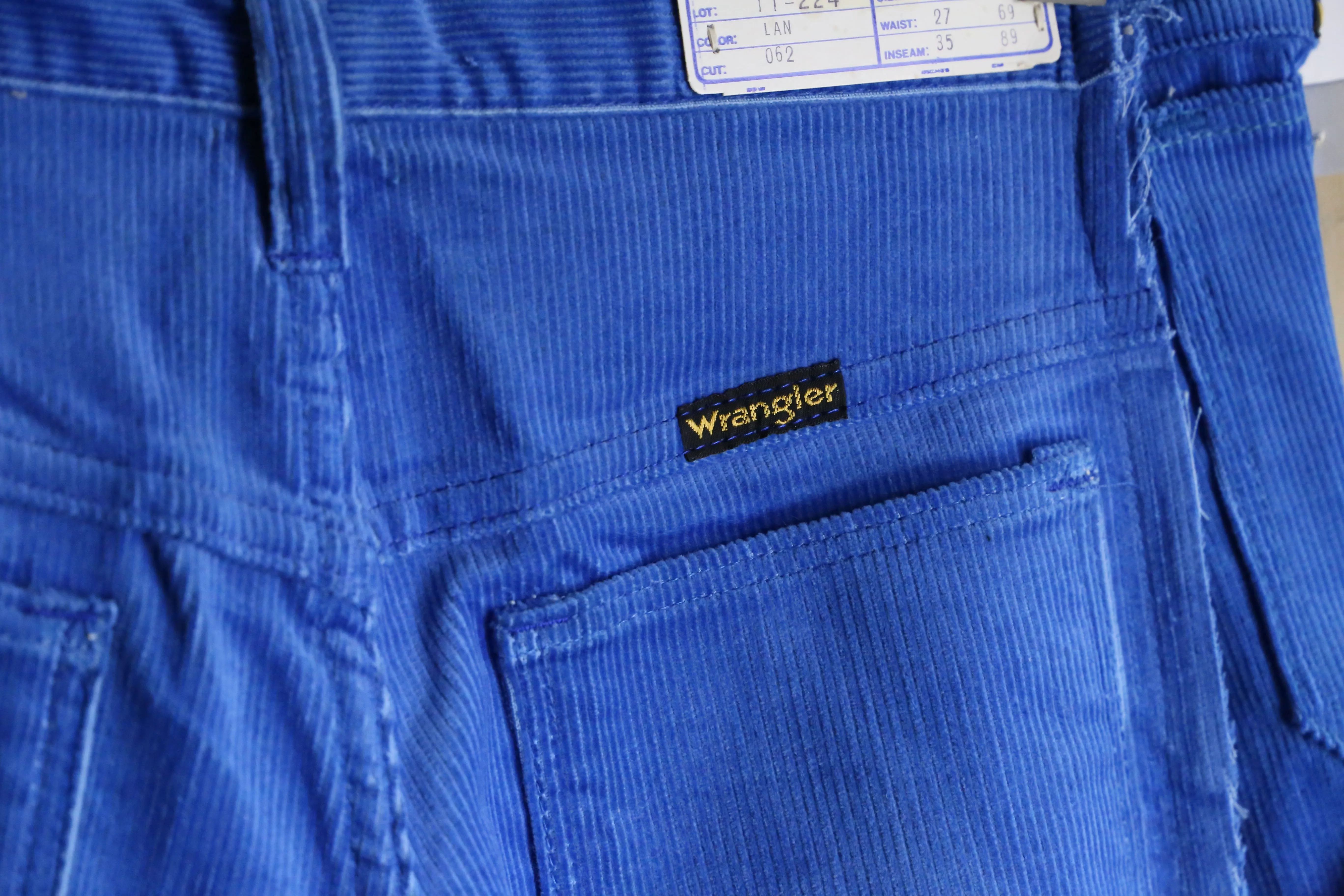 "Re:make" blue color corduroy buggy flare pants