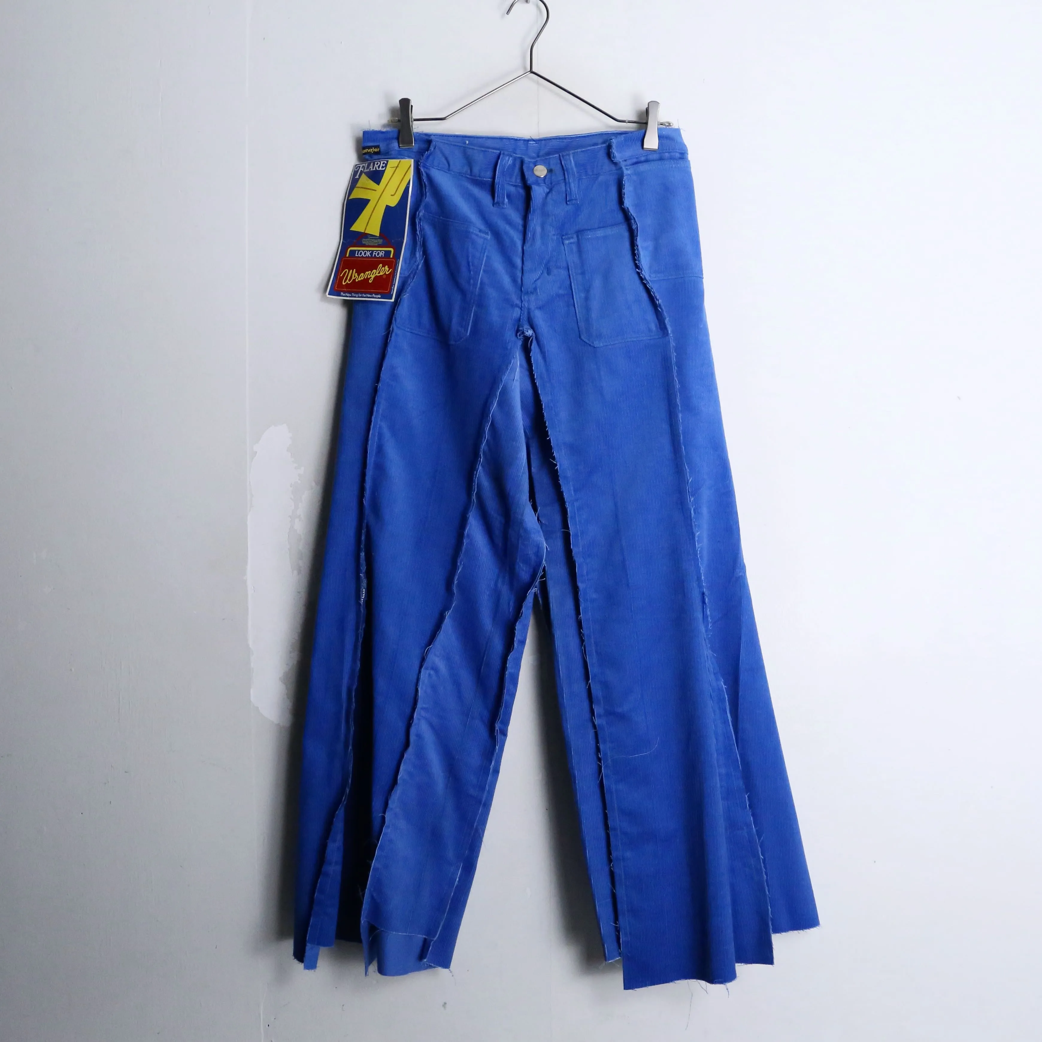 "Re:make" blue color corduroy buggy flare pants