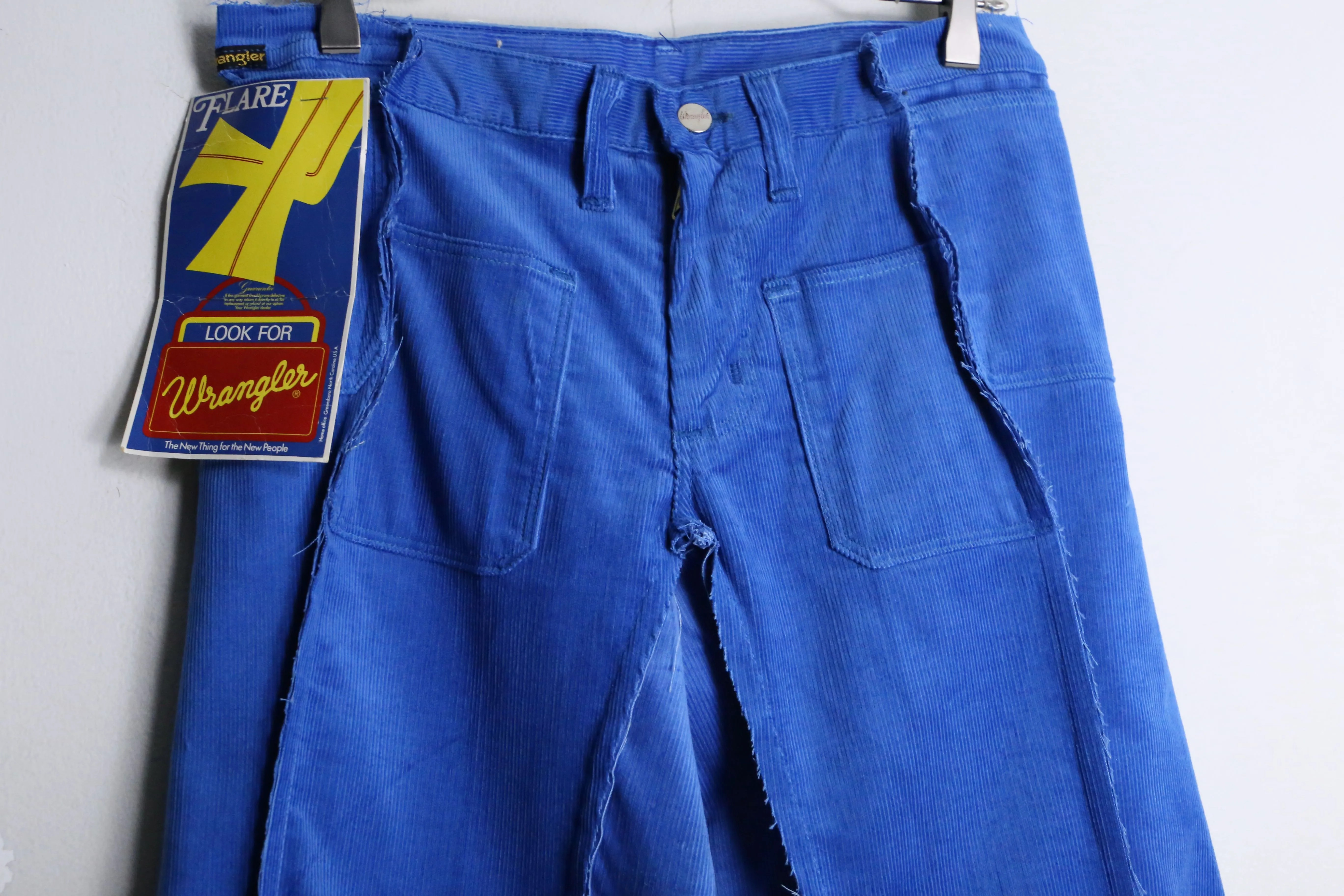 "Re:make" blue color corduroy buggy flare pants