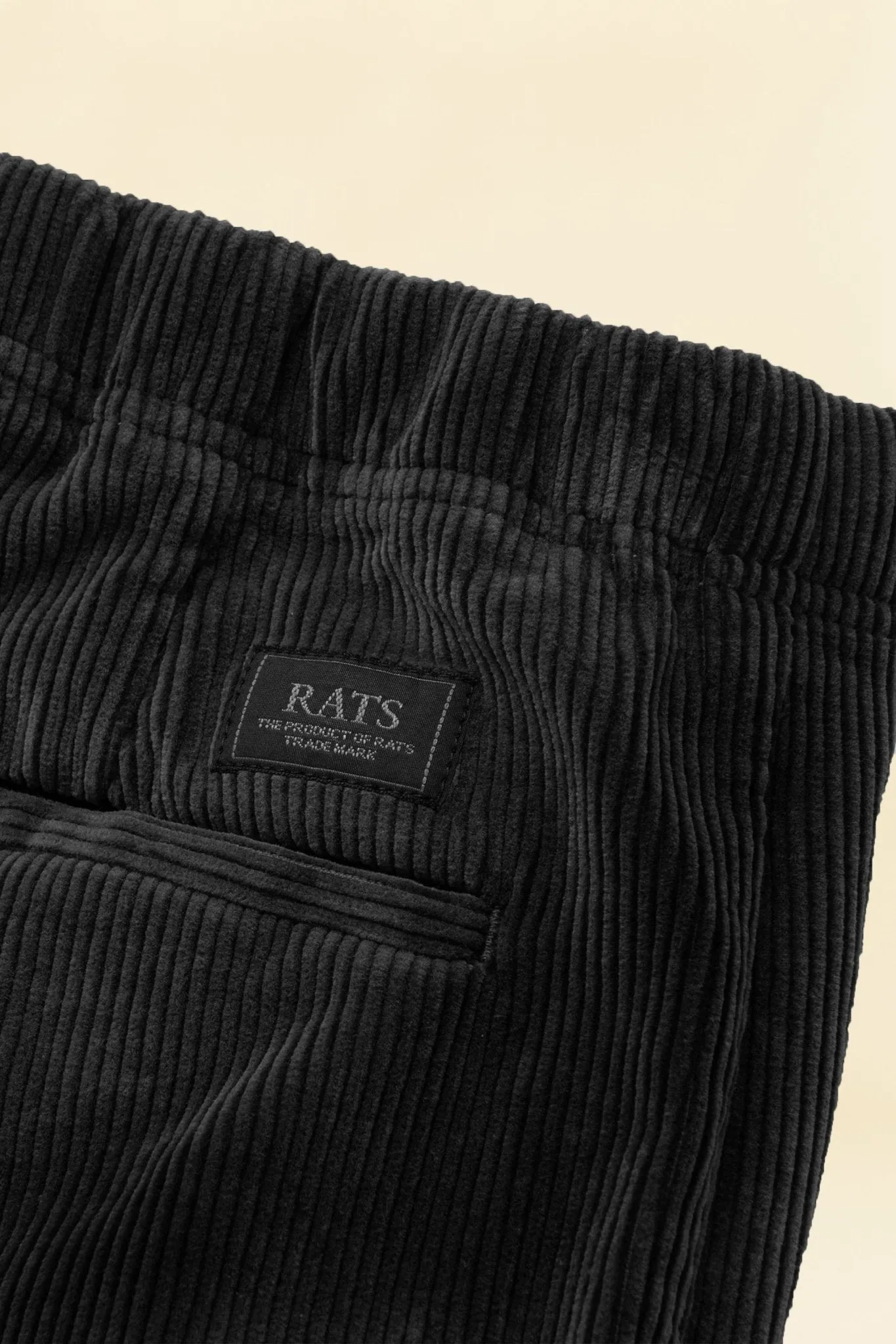 Rats Corduroy Easy Pant - Black