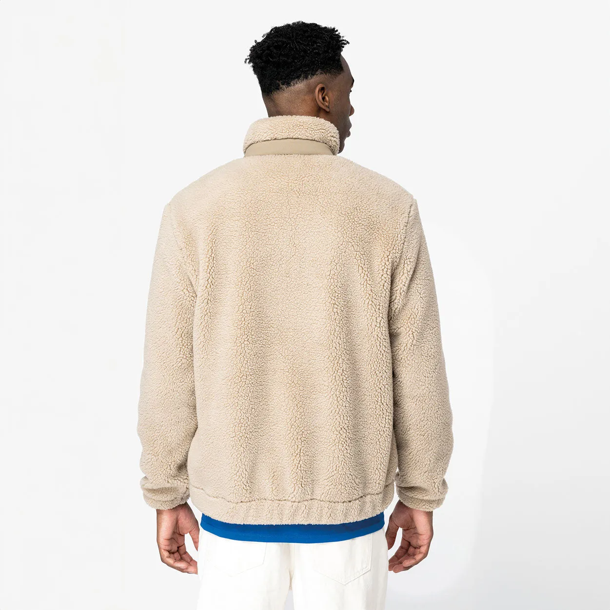 Recycled Unisex Sherpa Jacket - Sand