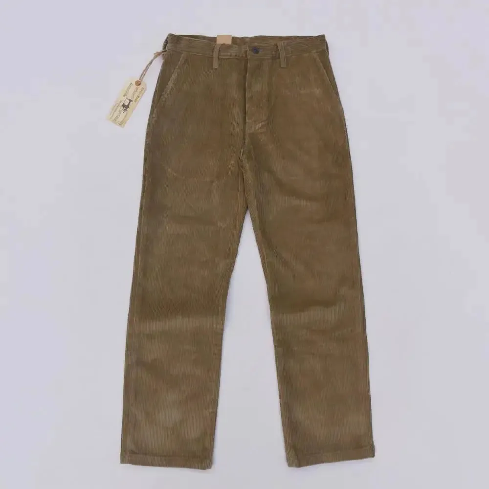 Retro Corduroy Casual Pants Straight Leg Work Trousers