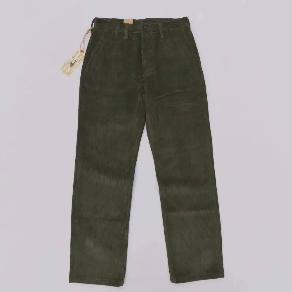 Retro Corduroy Casual Pants Straight Leg Work Trousers