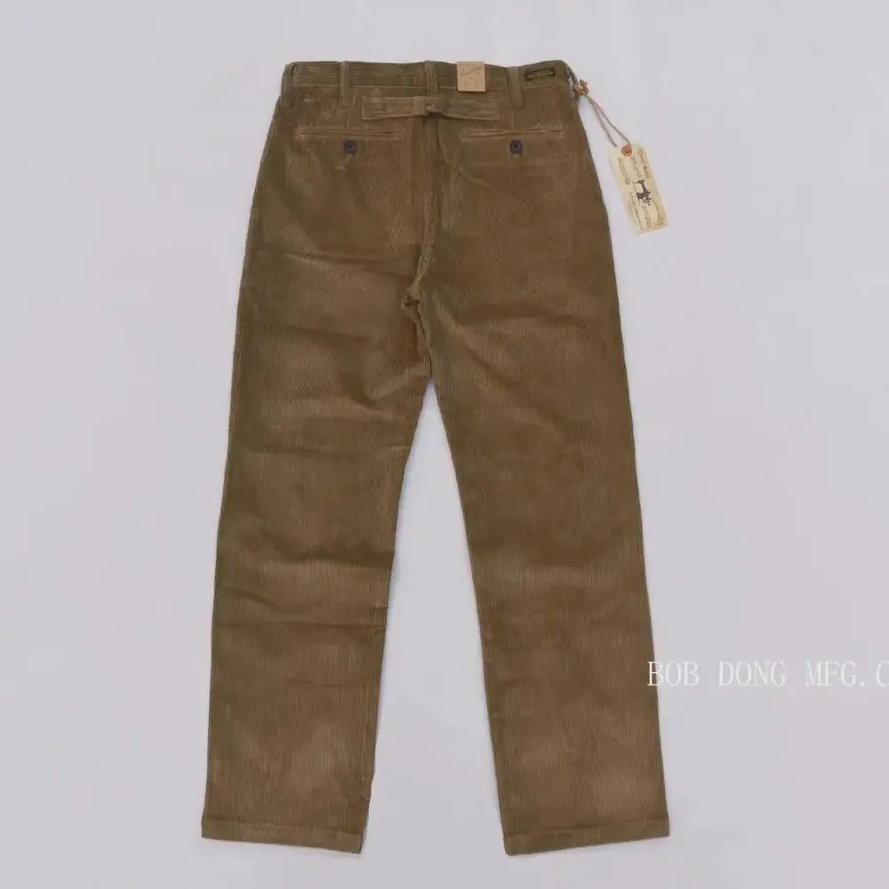 Retro Corduroy Casual Pants Straight Leg Work Trousers