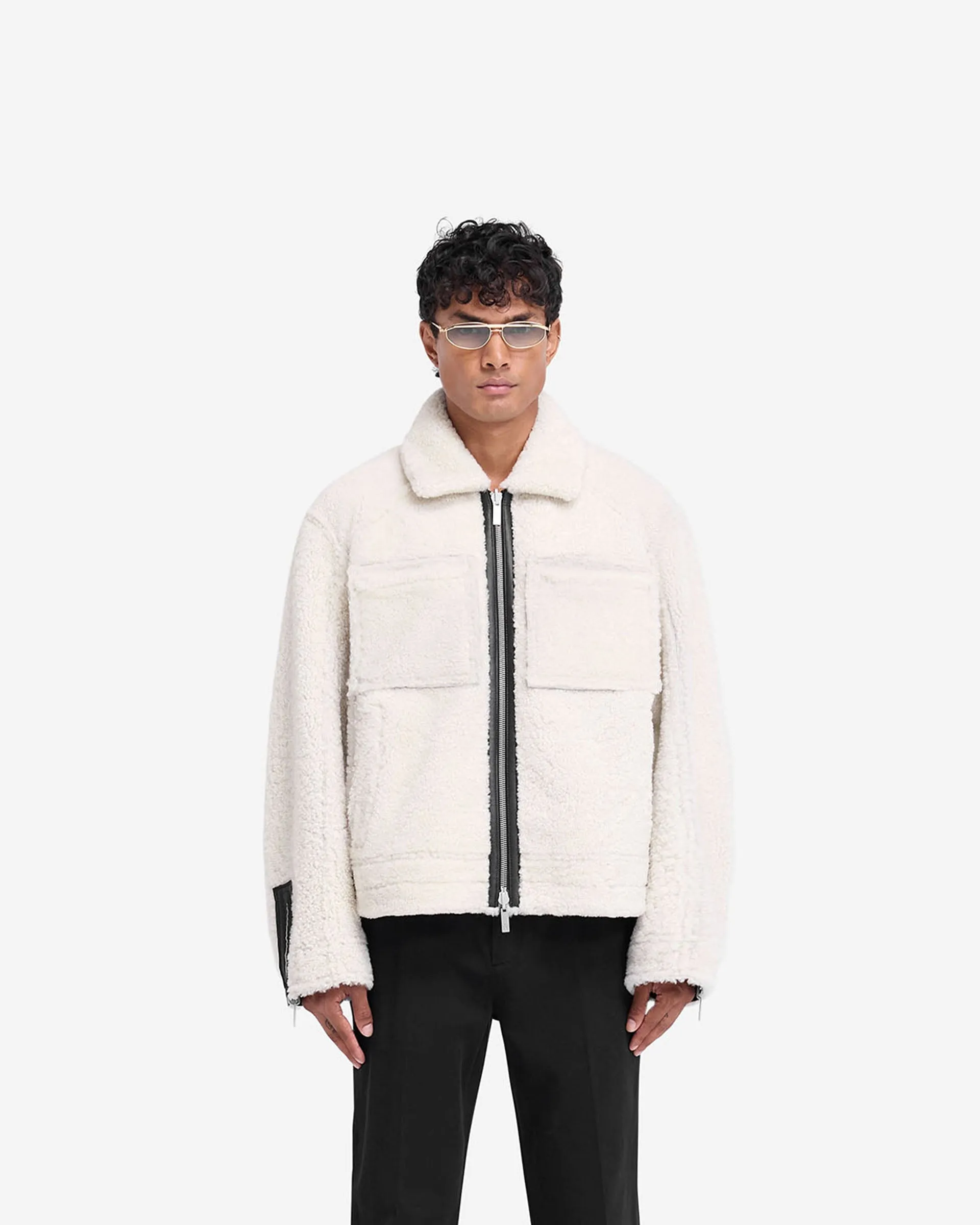 Reversible Shearling Jacket - Black