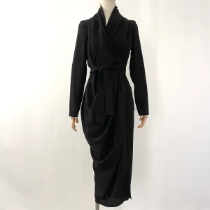 RICK OWENS Sisyphus Wrap Silk Dress