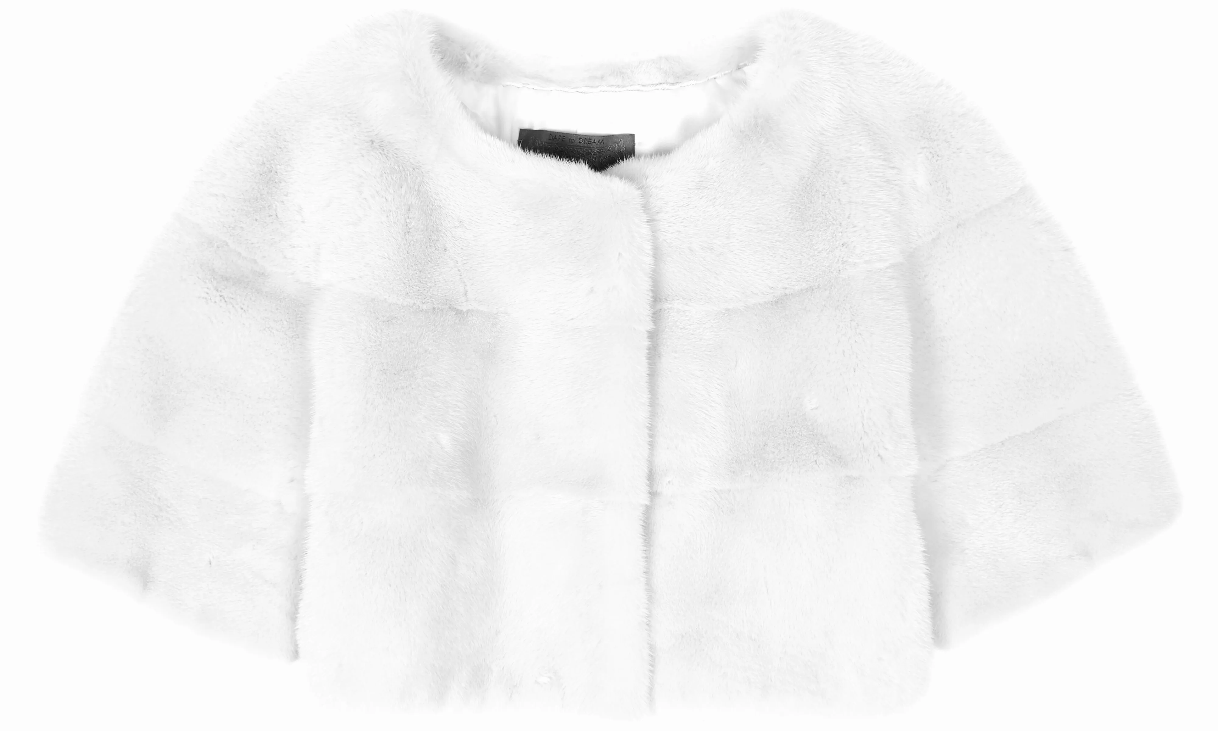 Sarah Mini Mink Fur Jacket Bianco