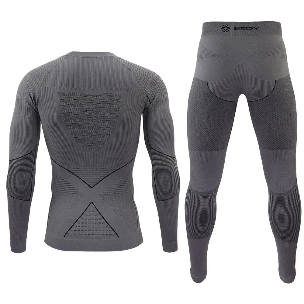 Seamless Men's Tactical Thermal Underwear Set for Outdoor Sports Breathable Training Cycling Thermo Long Johns