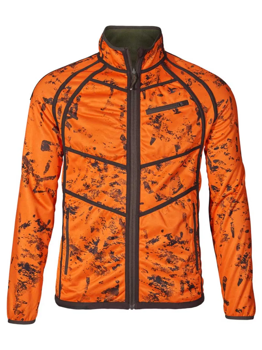 SEELAND Vantage Reversible Fleece - Mens - Pine Green / InVis Orange Blaze