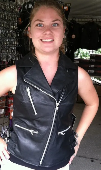 Sexy Goddess Leather Motorcycle Vest