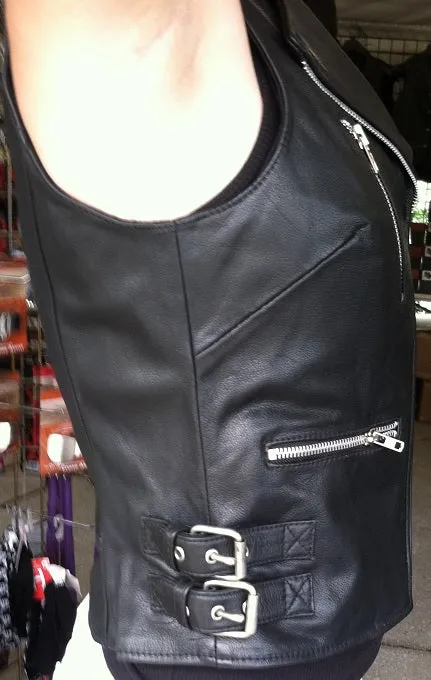 Sexy Goddess Leather Motorcycle Vest