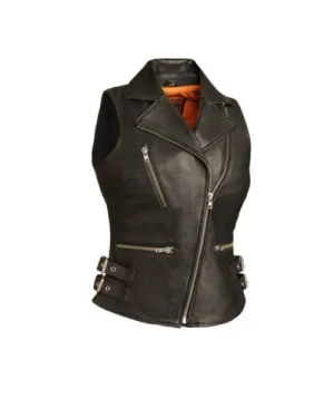 Sexy Goddess Leather Motorcycle Vest