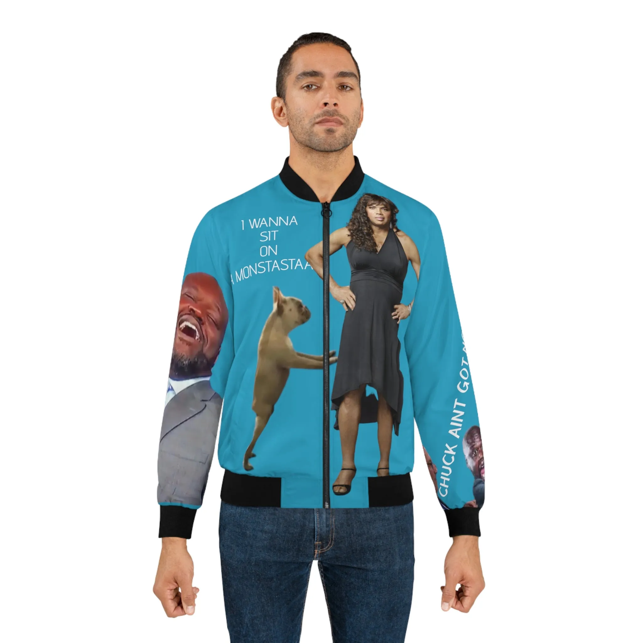 Shaqtin a Fool Men's Bomber Jacket (AOP)